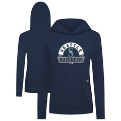 Seattle Mariners Levelwear Women's Relay Banner Arch Long Sleeve T-Shirt Hoodie - Navy Hoodies