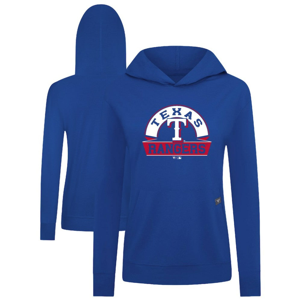 Texas Rangers Levelwear Women's Relay Banner Arch Long Sleeve T-Shirt Hoodie - Royal Hoodies