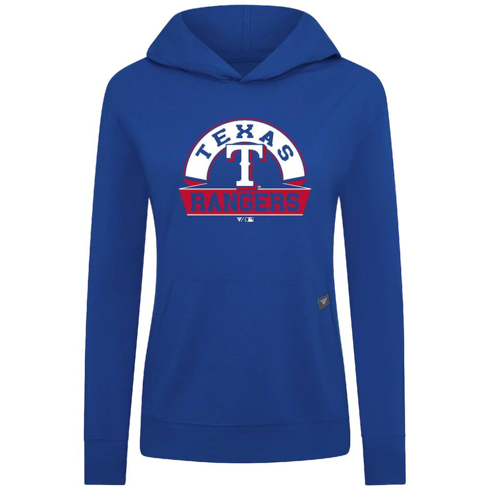 Texas Rangers Levelwear Women's Relay Banner Arch Long Sleeve T-Shirt Hoodie - Royal Hoodies