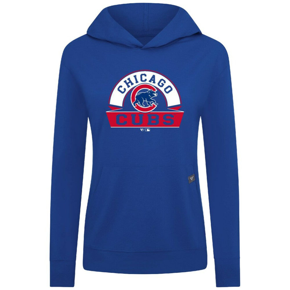 Chicago Cubs Levelwear Women's Relay Banner Arch Long Sleeve T-Shirt Hoodie - Royal Hoodies