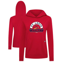 St. Louis Cardinals Levelwear Women's Relay Banner Arch Long Sleeve T-Shirt Hoodie - Red Hoodies