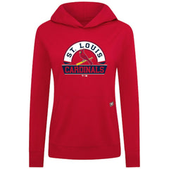 St. Louis Cardinals Levelwear Women's Relay Banner Arch Long Sleeve T-Shirt Hoodie - Red Hoodies