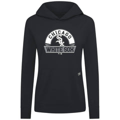 Chicago White Sox Levelwear Women's Relay Banner Arch Long Sleeve T-Shirt Hoodie - Black Hoodies