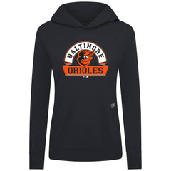 Baltimore Orioles Levelwear Women's Relay Banner Arch Long Sleeve T-Shirt Hoodie - Black Hoodies
