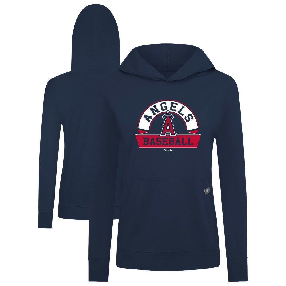 Los Angeles Angels Levelwear Women's Relay Banner Arch Long Sleeve T-Shirt Hoodie - Navy Hoodies