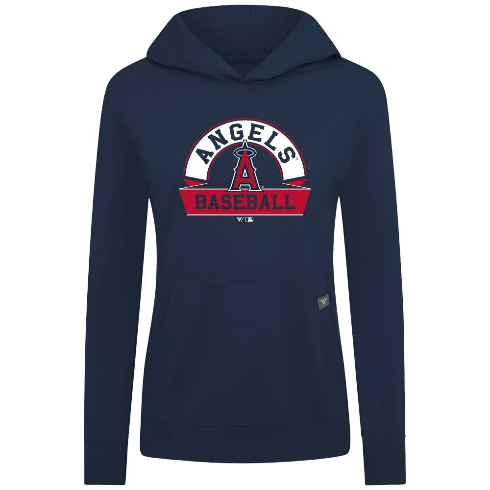 Los Angeles Angels Levelwear Women's Relay Banner Arch Long Sleeve T-Shirt Hoodie - Navy Hoodies
