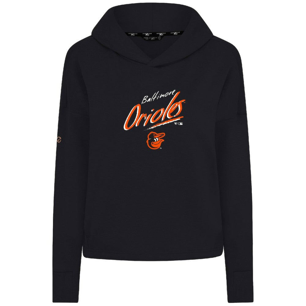 Baltimore Orioles Levelwear Women's Sweet Sizzle Tri-Blend Hoodie - Black Hoodies