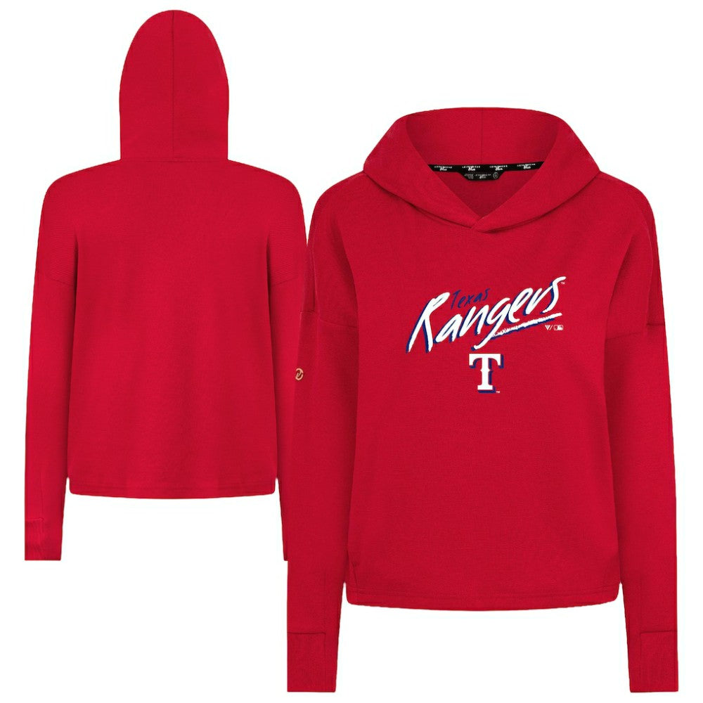 Texas Rangers Levelwear Women's Sweet Sizzle Tri-Blend Hoodie - Red Hoodies