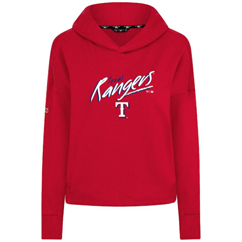 Texas Rangers Levelwear Women's Sweet Sizzle Tri-Blend Hoodie - Red Hoodies