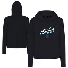 Miami Marlins Levelwear Women's Sweet Sizzle Tri-Blend Hoodie - Black Hoodies