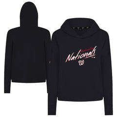 Washington Nationals Levelwear Women's Sweet Sizzle Tri-Blend Hoodie - Black Hoodies