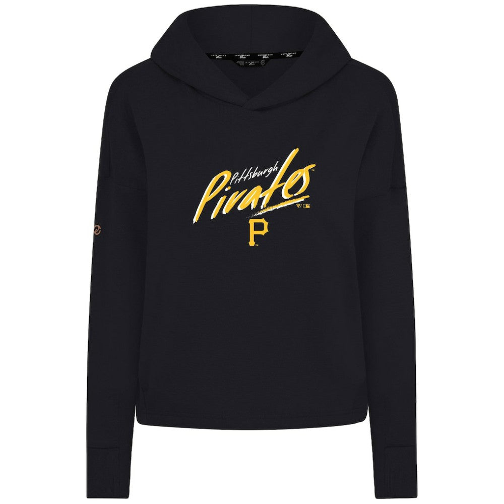 Pittsburgh Pirates Levelwear Women's Sweet Sizzle Tri-Blend Hoodie - Black Hoodies