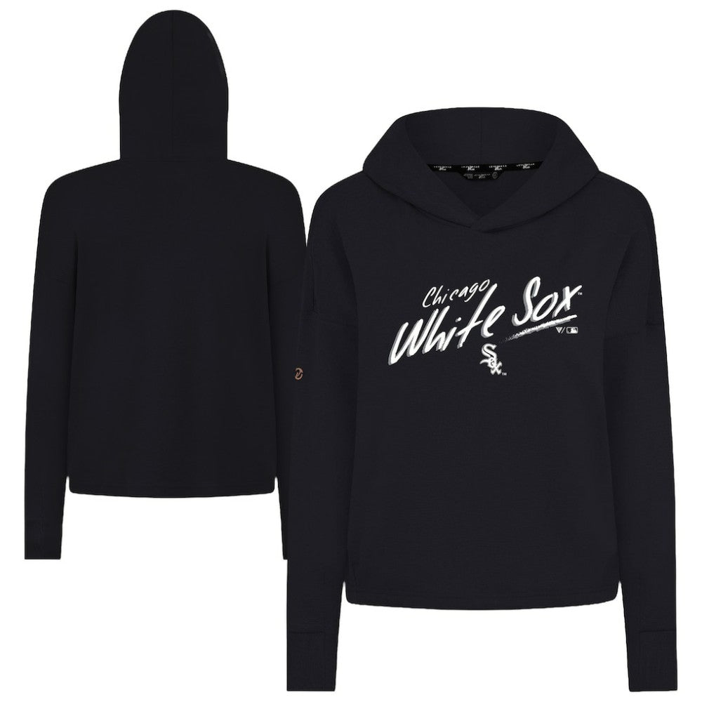 Chicago White Sox Levelwear Women's Sweet Sizzle Tri-Blend Hoodie - Black Hoodies