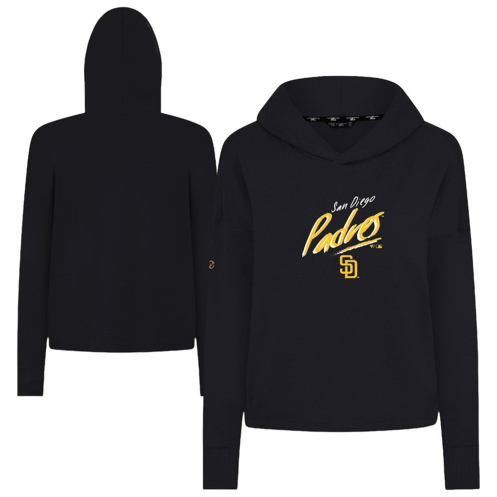 San Diego Padres Levelwear Women's Sweet Sizzle Tri-Blend Hoodie - Black Hoodies