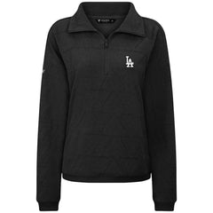 Los Angeles Dodgers Levelwear Women's Camden Insignia 2.0 Quarter-Zip Top - Black Tops