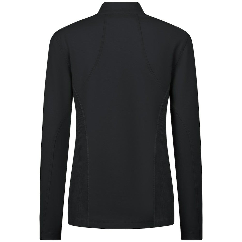 Seattle Mariners Levelwear Women's Upright Insignia 2.0 Quarter-Zip Tri-Blend Top - Black Tops