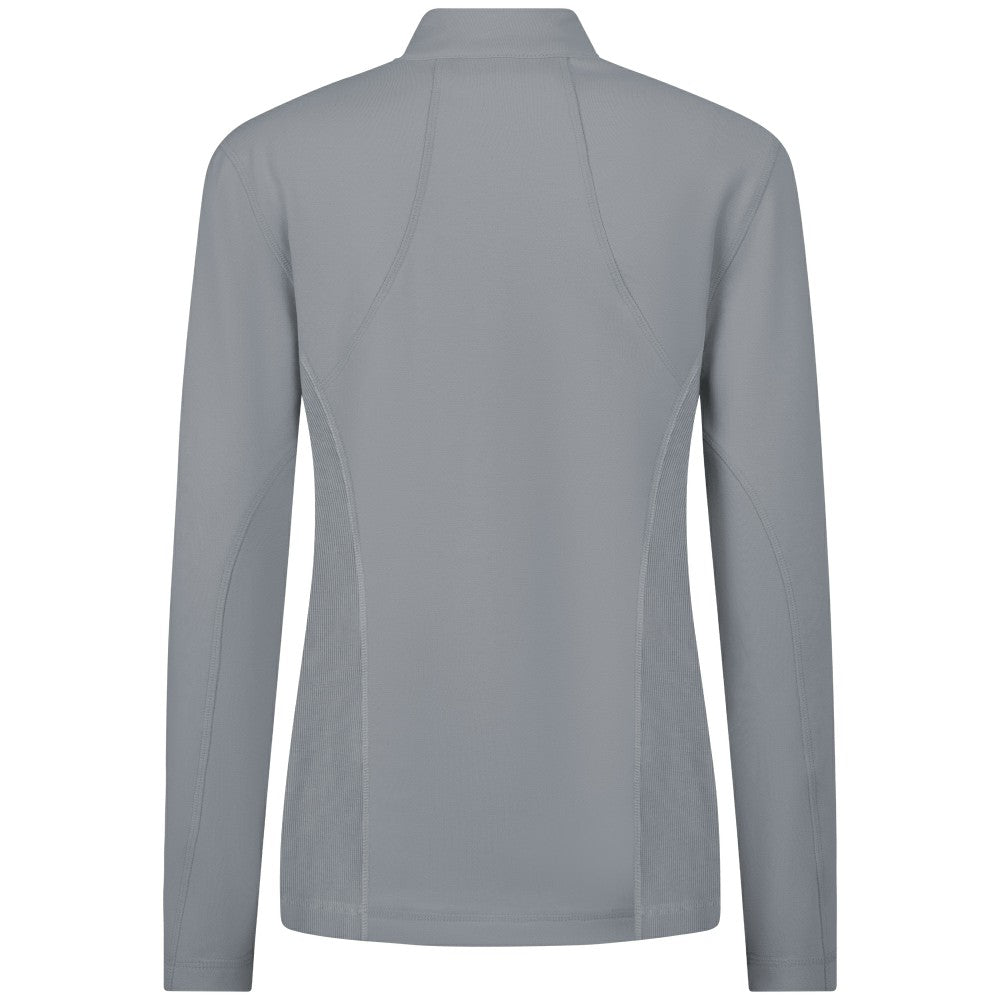 Miami Marlins Levelwear Women's Upright Insignia 2.0 Quarter-Zip Tri-Blend Top - Gray Tops