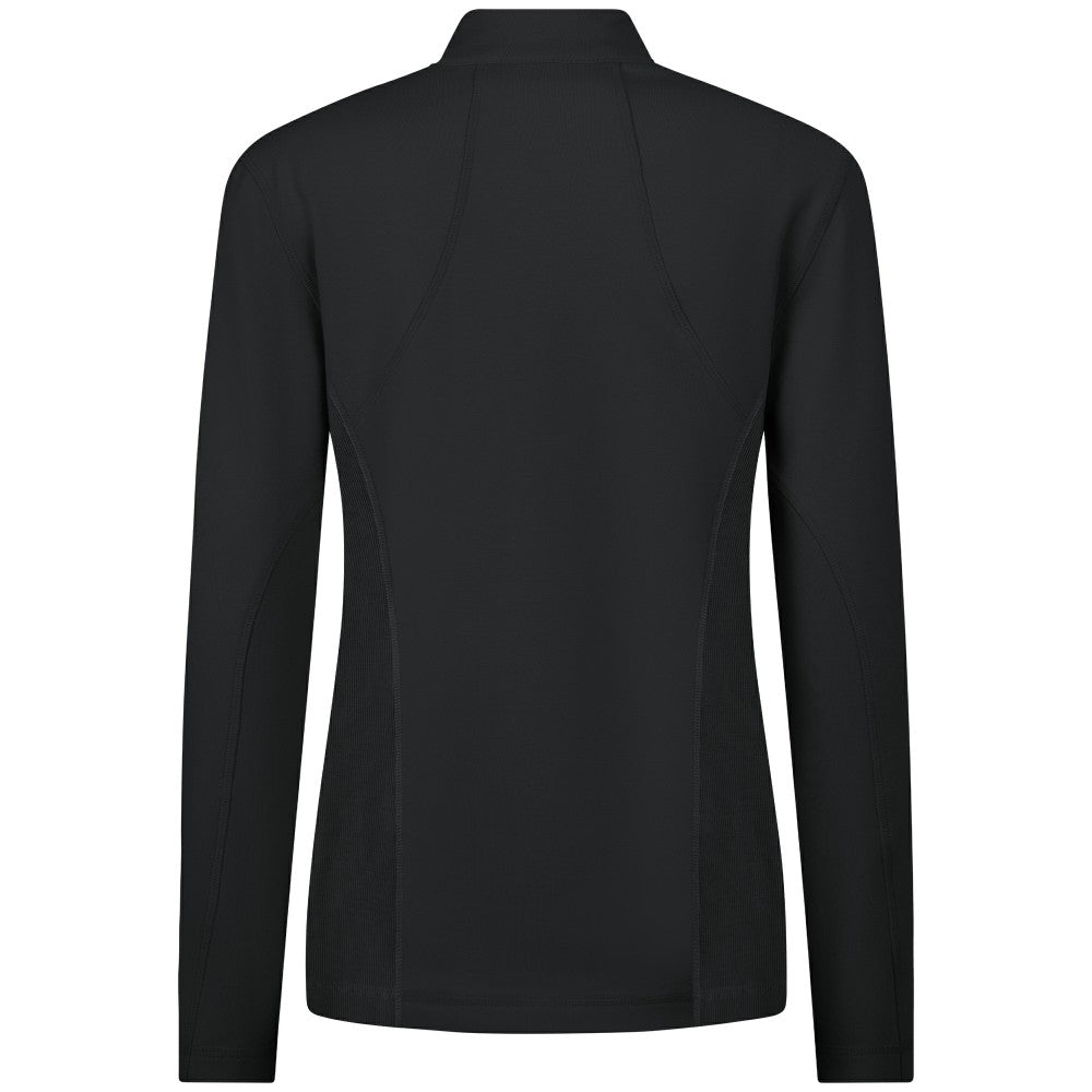 New York Mets Levelwear Women's Upright Insignia 2.0 Quarter-Zip Tri-Blend Top - Black Tops