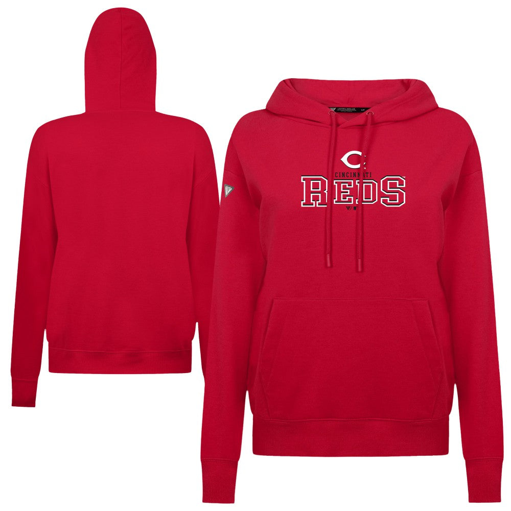 Cincinnati Reds Levelwear Women's Adorn Journey Hoodie - Red Hoodies