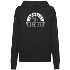 Colorado Rockies Levelwear Women's Adorn Banner Arch Hoodie - Black Hoodies