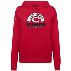 Cincinnati Reds Levelwear Women's Adorn Banner Arch Hoodie - Red Hoodies