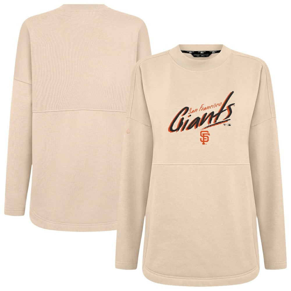 San Francisco Giants Levelwear Women's Oversized Beaudry Sizzle Top - Khaki Tops