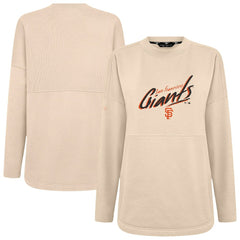 San Francisco Giants Levelwear Women's Oversized Beaudry Sizzle Top - Khaki Tops