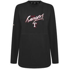 Texas Rangers Levelwear Women's Oversized Beaudry Sizzle Top - Black Tops