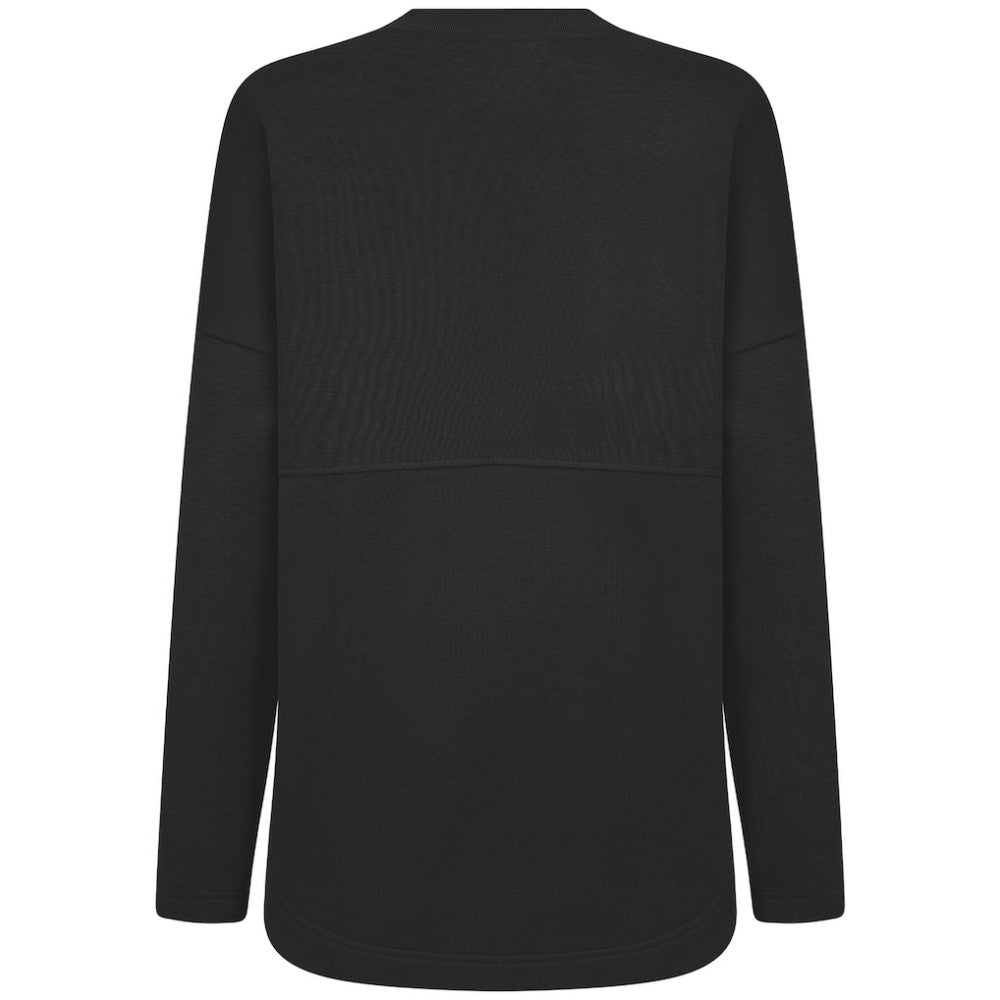 Chicago Cubs Levelwear Women's Oversized Beaudry Sizzle Top - Black Tops