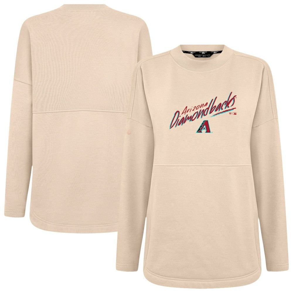 Arizona Diamondbacks Levelwear Women's Oversized Beaudry Sizzle Top - Khaki Tops