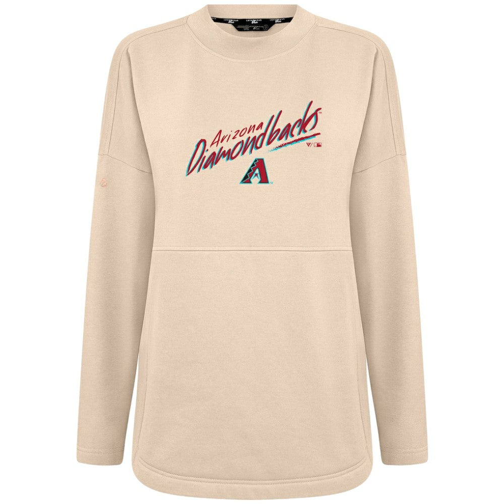 Arizona Diamondbacks Levelwear Women's Oversized Beaudry Sizzle Top - Khaki Tops