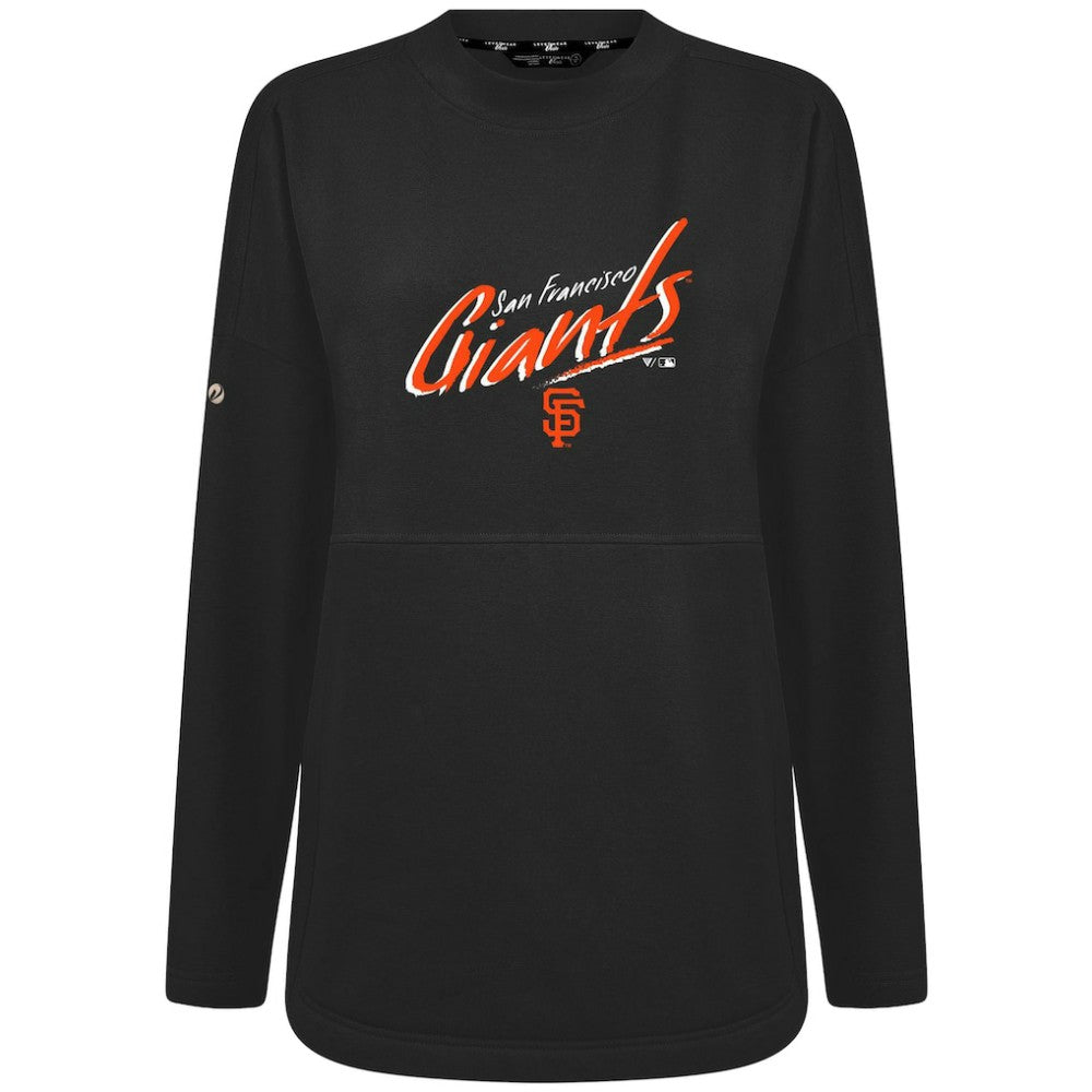 San Francisco Giants Levelwear Women's Oversized Beaudry Sizzle Top - Black Tops