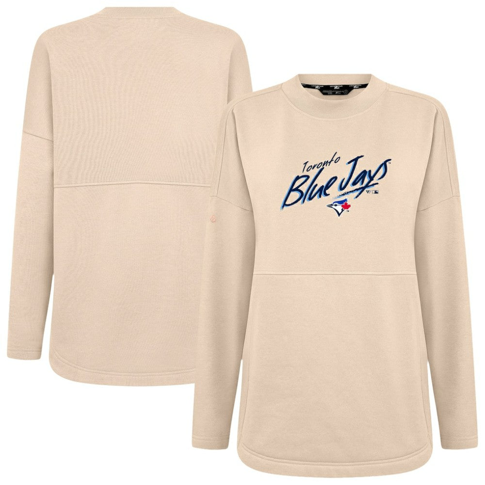 Toronto Blue Jays Levelwear Women's Oversized Beaudry Sizzle Top - Khaki Tops