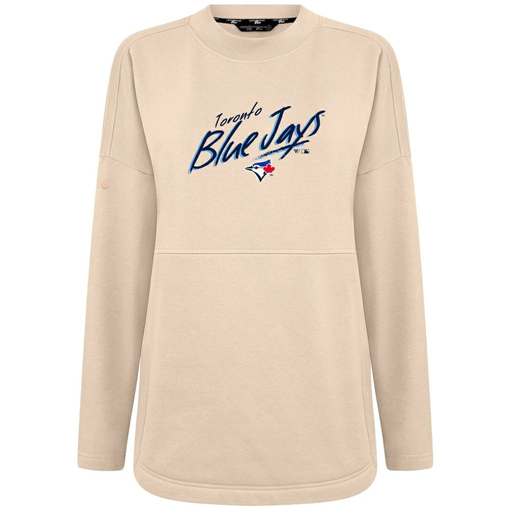 Toronto Blue Jays Levelwear Women's Oversized Beaudry Sizzle Top - Khaki Tops