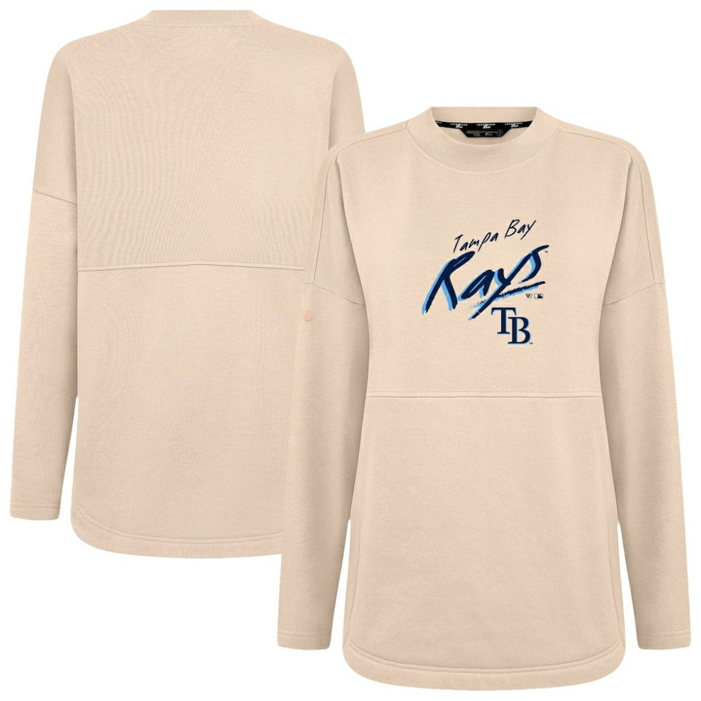 Tampa Bay Rays Levelwear Women's Oversized Beaudry Sizzle Top - Khaki Tops
