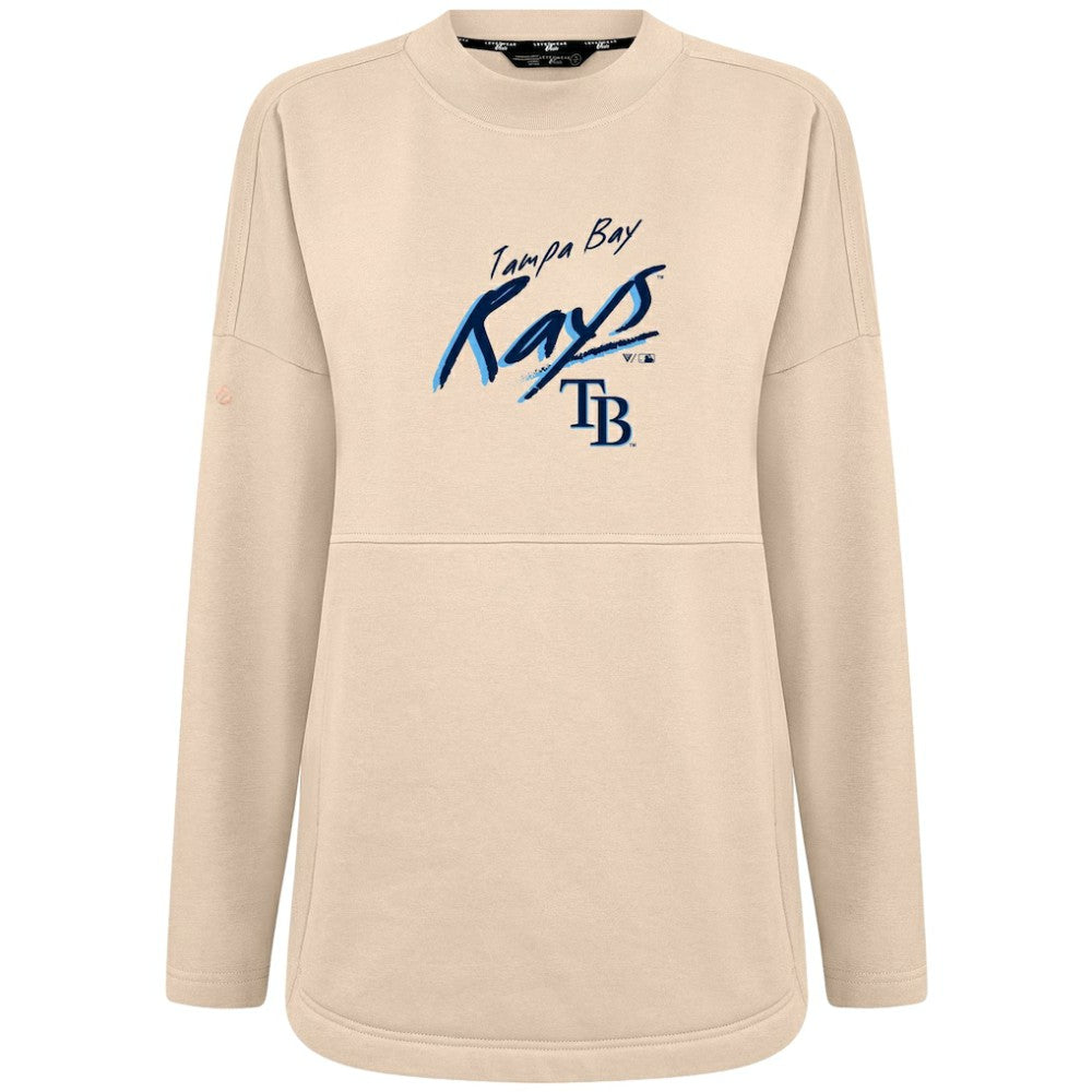 Tampa Bay Rays Levelwear Women's Oversized Beaudry Sizzle Top - Khaki Tops