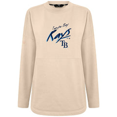 Tampa Bay Rays Levelwear Women's Oversized Beaudry Sizzle Top - Khaki Tops