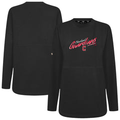 Cleveland Guardians Levelwear Women's Oversized Beaudry Sizzle Top - Black Tops