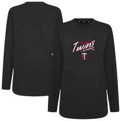 Minnesota Twins Levelwear Women's Oversized Beaudry Sizzle Top - Black Tops