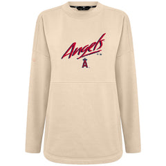 Los Angeles Angels Levelwear Women's Oversized Beaudry Sizzle Top - Khaki Tops