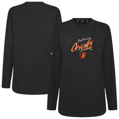 Baltimore Orioles Levelwear Women's Oversized Beaudry Sizzle Top - Black Tops