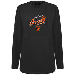 Baltimore Orioles Levelwear Women's Oversized Beaudry Sizzle Top - Black Tops