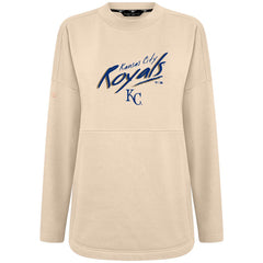 Kansas City Royals Levelwear Women's Oversized Beaudry Sizzle Top - Khaki Tops