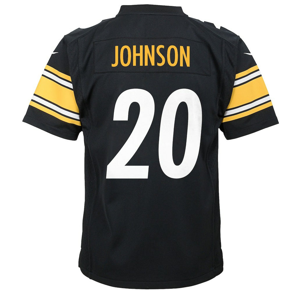 Kaleb Johnson Pittsburgh Steelers Youth Team Game Jersey Black