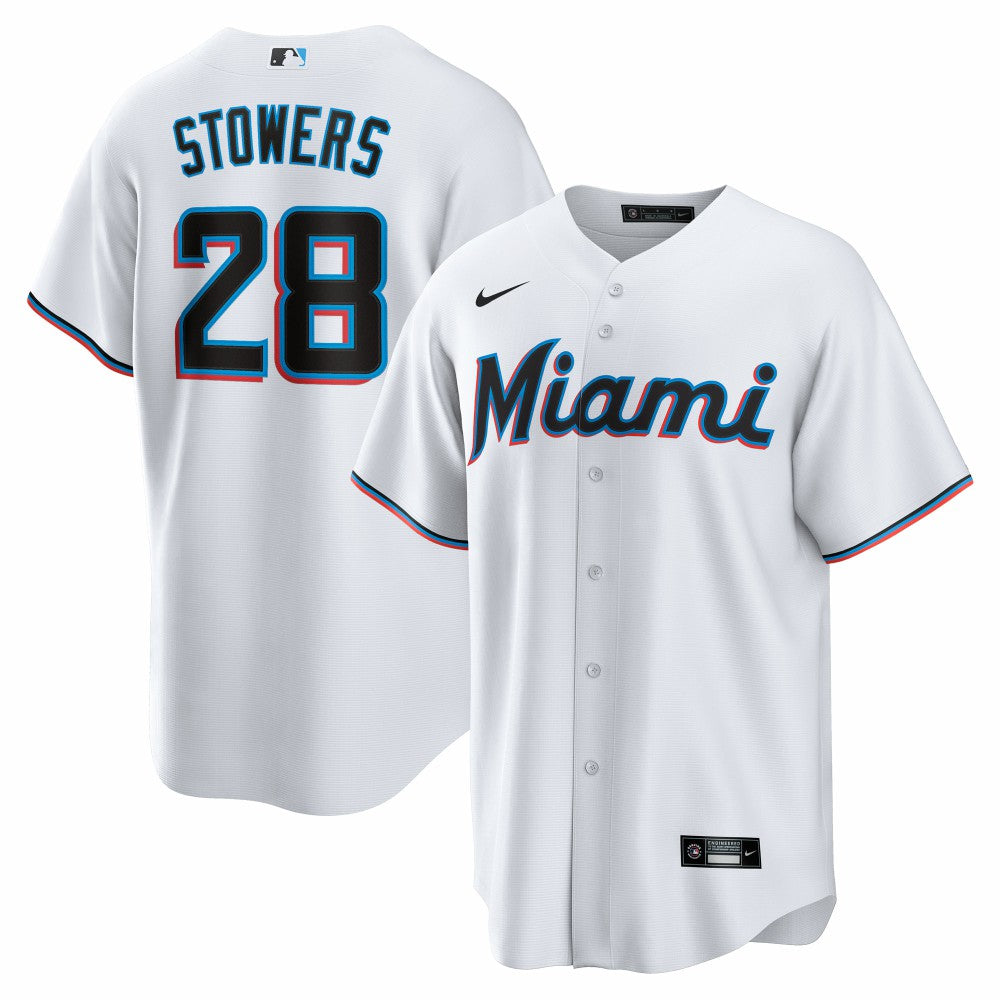 Kyle Stowers Miami Marlins Nike  Youth Home Replica Jersey - White Jerseys