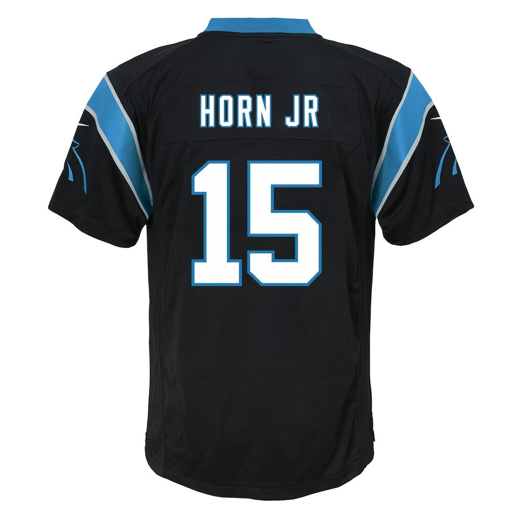Jimmy Horn Jr. Carolina Panthers Youth Team Game Jersey Black