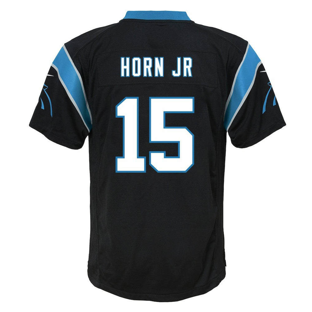 Jimmy Horn Jr. Carolina Panthers Youth Team Game Jersey Black