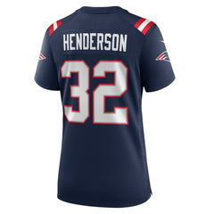 NFL TreVeyon Henderson New England Patriots Women's Game Jersey - Navy