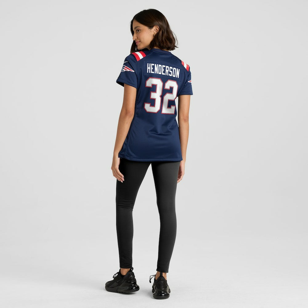 NFL TreVeyon Henderson New England Patriots Women's Game Jersey - Navy
