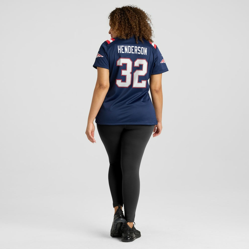 NFL TreVeyon Henderson New England Patriots Women's Game Jersey - Navy